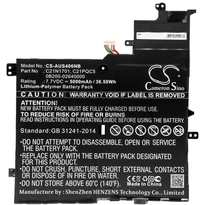 Asus VivoBook S14 S406UA-GS8202T 7.7V 5000mAh Li-Polymer notebook/laptop akku/akkumulátor