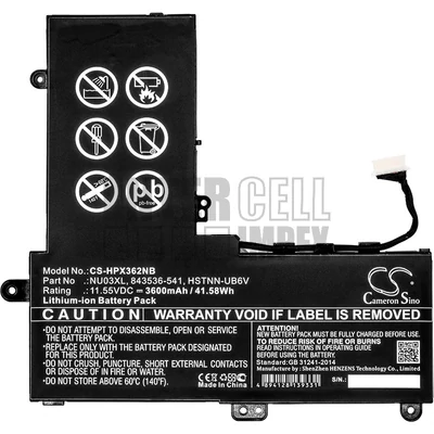 HP Pavilion X360 11-U109 11.55V 3600mAh Li-ion notebook/laptop akku/akkumulátor