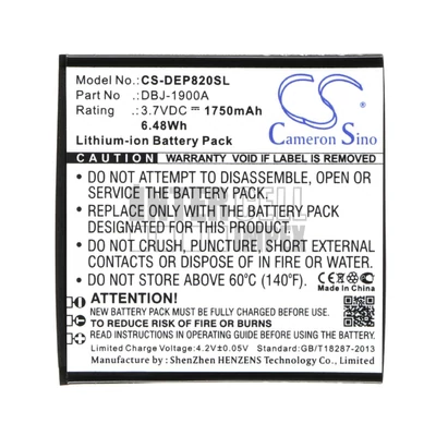Doro Liberto 820 series DBJ-1900A 3.7V 1750mAh 6.48Wh mobiltelefon akkumulátor utángyártott