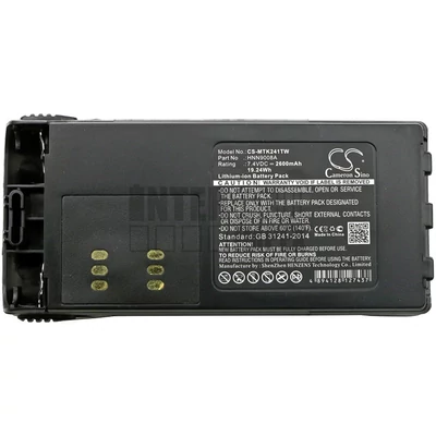 Motorola GP1280 series 7.4V 2600mAh 19.24Wh Li-ion walkie talkie akku/akkumulátor