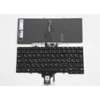 Dell Latitude 7400 series W03TN háttérvilágítással (backlit) fekete magyar (HU) laptop/notebook billentyűzet gyári