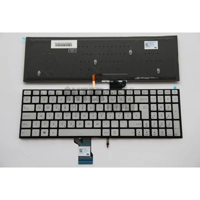 Asus N501V N501VW UX501V UX501VW series háttérvilágítással (backlit) ezüst magyar (HU) laptop/notebook billentyűzet