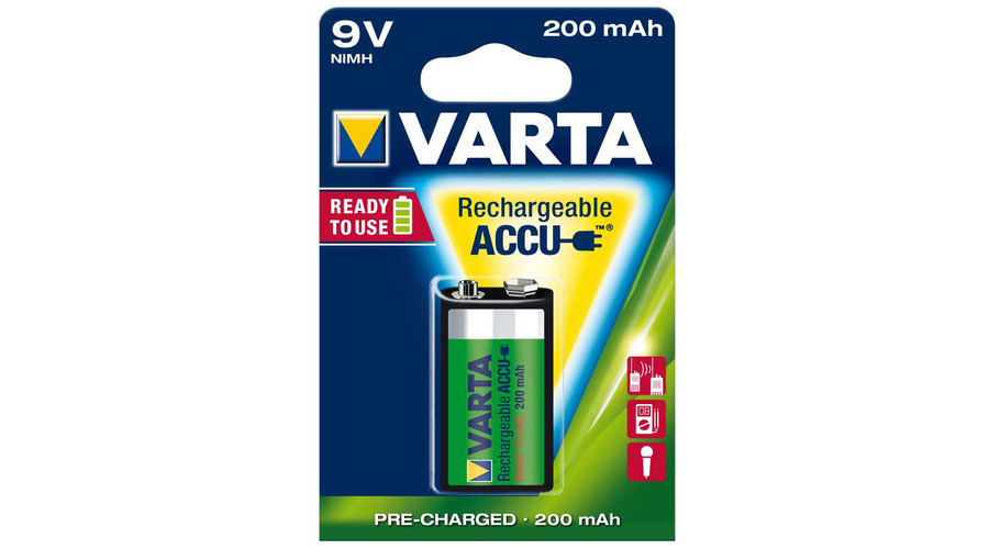 Varta 9V 200mAh Ready2Use újratölthető akkumulátor/elem - Tölthető elem /  töltő - Intercell